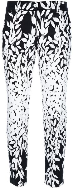 Blumarine Printed Bicolour Trouser - Lyst