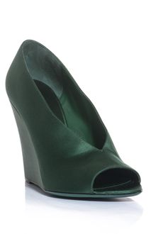 Burberry Prorsum Shoreham Satin Wedge Shoes - Lyst