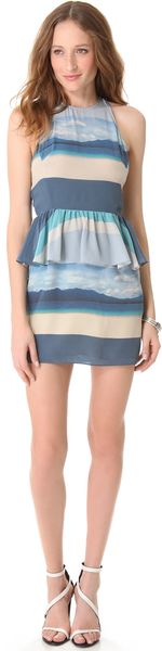 Charlotte Ronson Peplum Mini Dress - Lyst