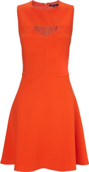 Francês Conexão Pena vestido sem mangas Ruth - Lyst