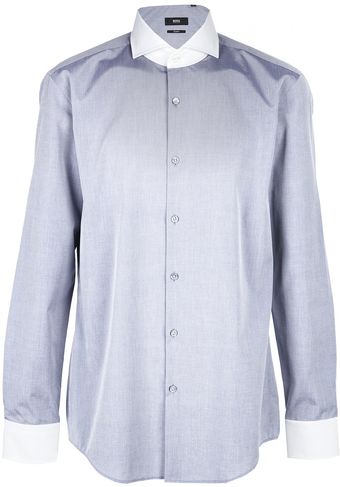 Hugo Boss Contrast Collar Shirt - Lyst