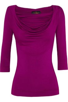 Vivienne Westwood Anglomania Cowlneck Stretch Jersey Top - Lyst