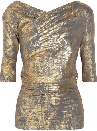 Vivienne Westwood Anglomania Priestess Metallic Stretch Jersey Top - Lyst