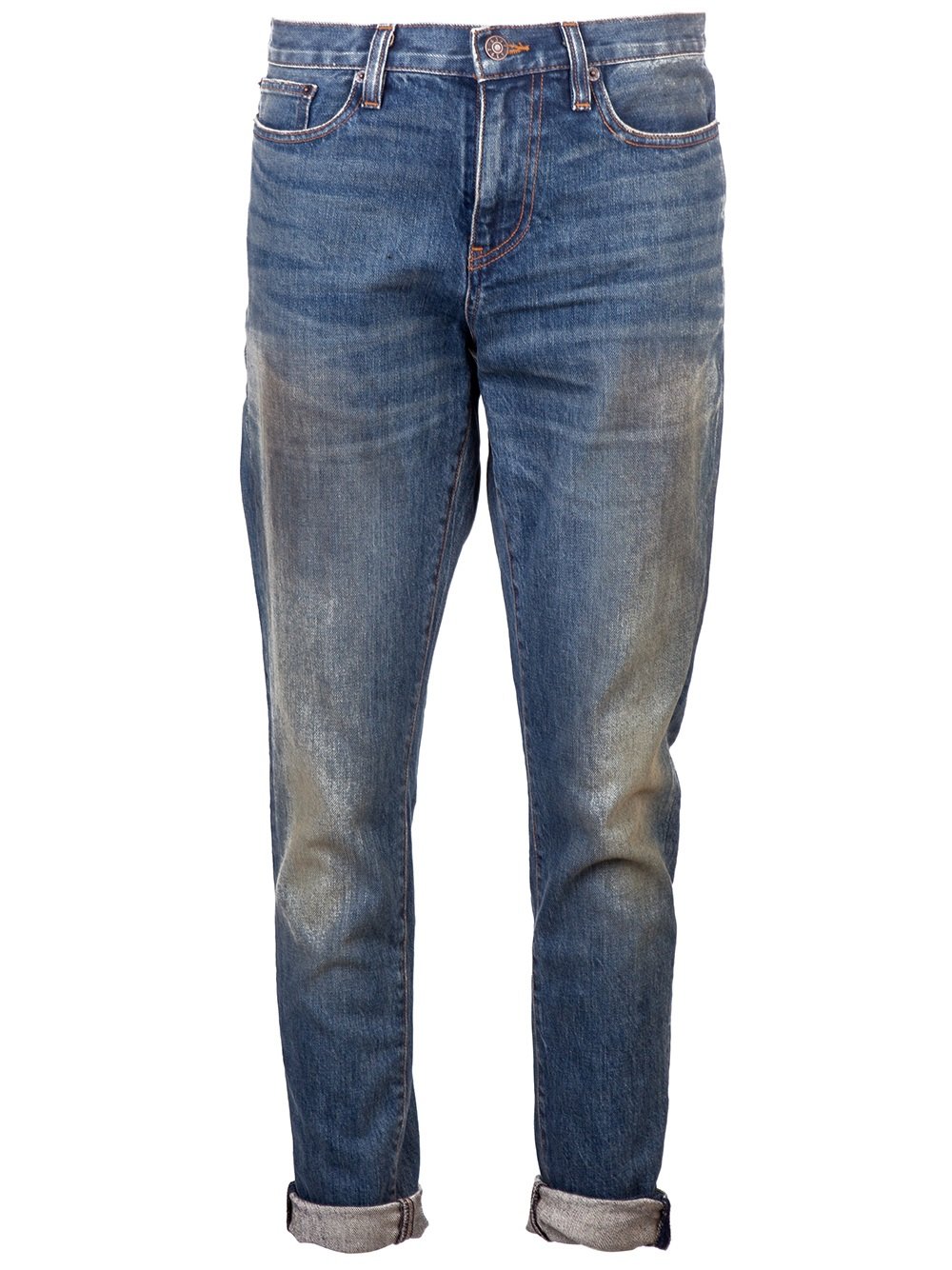 blue wash baggy jeans