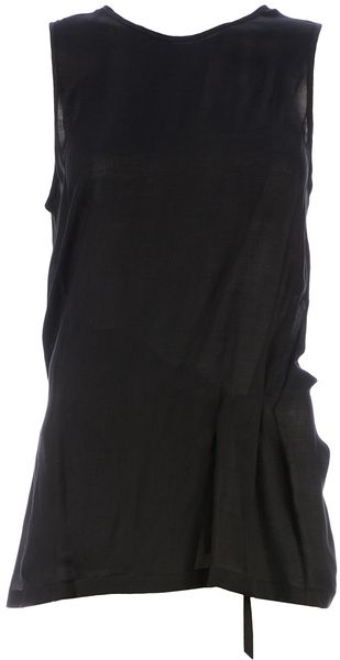 Ann Demeulemeester Tie Fastening Vest Top - Lyst