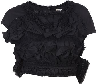Comme Des Garçons Ruffle Blouse - Lyst