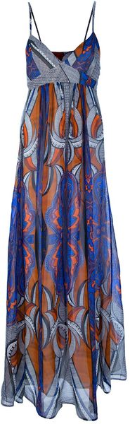 Dondup Printed Maxi Dress - Lyst
