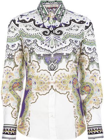 Etro Printed Blouse - Lyst