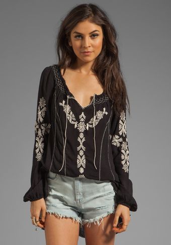 Free People Rolling Stone Woven Top - Lyst