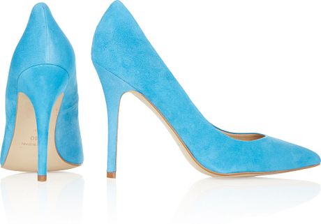 blue pointed court shoes