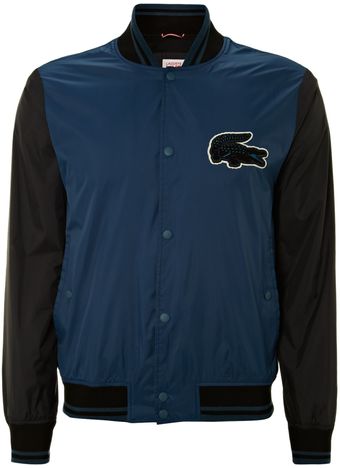 Lacoste Light Weight Varsity Bomber Jacket - Lyst
