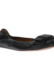 Lanvin Bow Panel Ballet Flat - Lyst