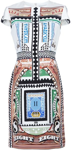 Mary Katrantzou Printed Shift Dress - Lyst