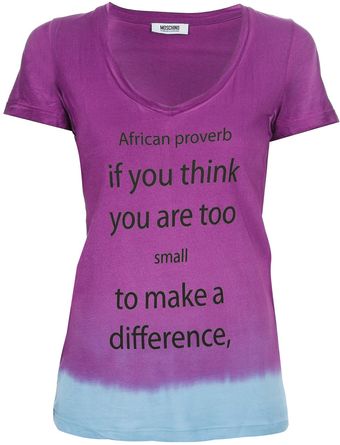 Moschino Cheap & Chic African Proverb T-shirt - Lyst