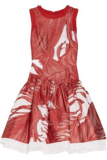 Prabal Gurung Droppedwaist Silk Fil Coupé Dress - Lyst