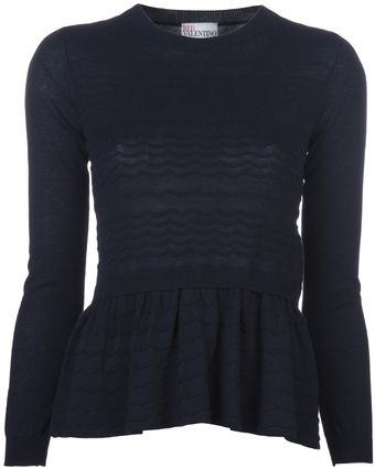 RED Valentino Peplum Sweater - Lyst