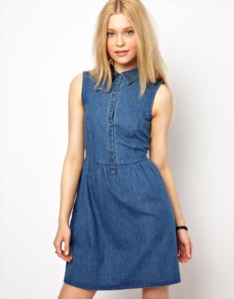 River Island Chelsea Girl Denim Shirt Dress - Lyst