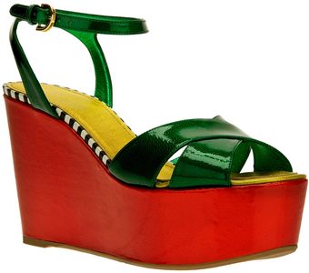 Sergio Rossi Platform Wedge Sandal - Lyst