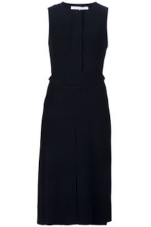 Victoria Beckham Belt Detail Dress - Lyst