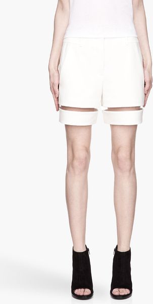 Alexander Wang Ivory White Fishline Boy Shorts - Lyst