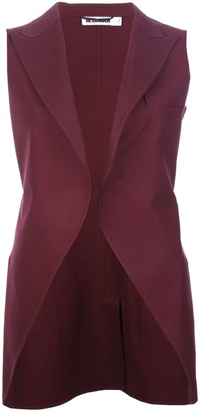 Jil Sander Open Waistcoat - Lyst
