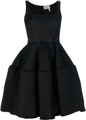 Lanvin Flared Sleeveless Dress - Lyst
