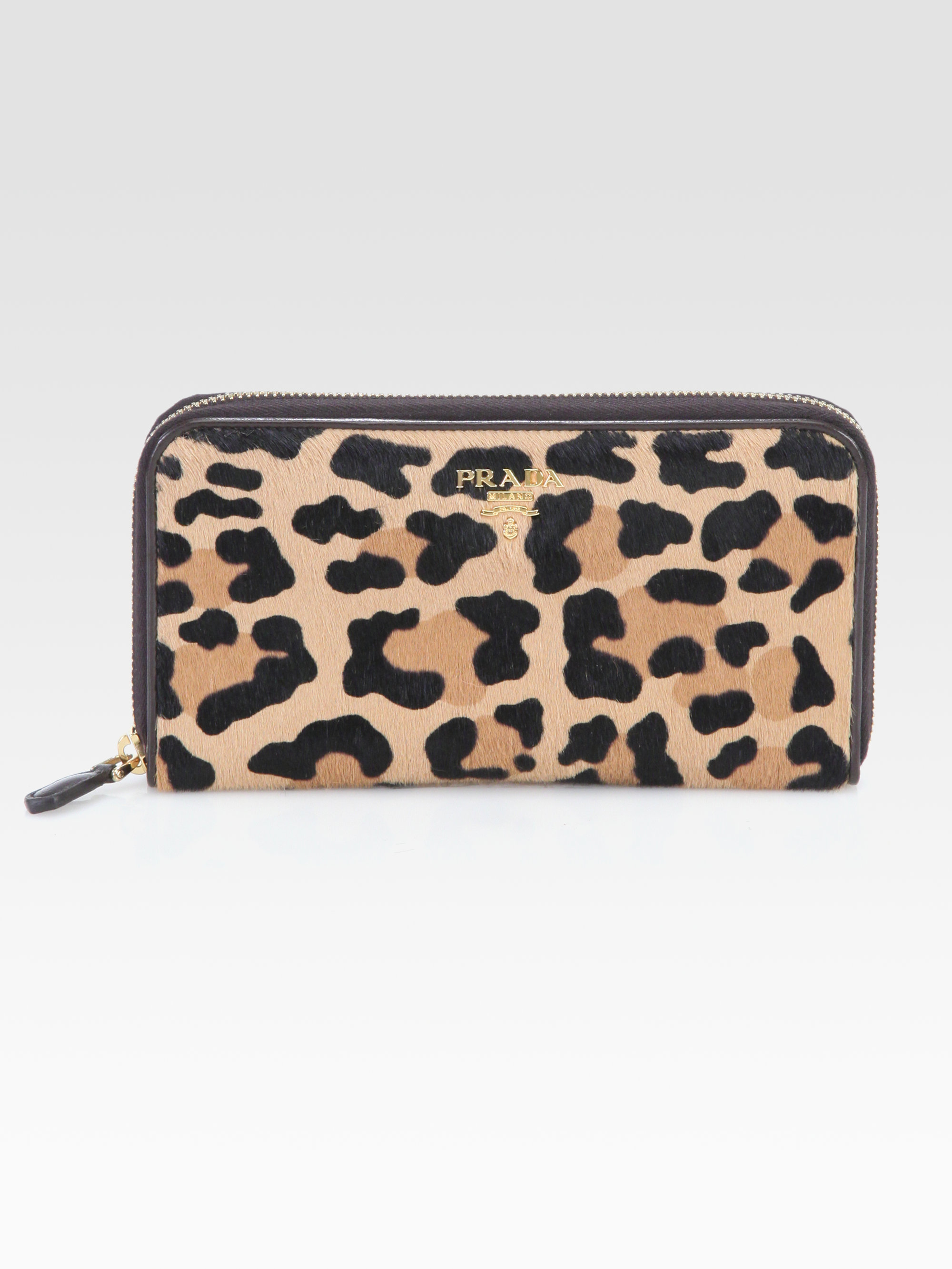 Prada Cavallino Leopardprint Calf Hair Wallet in Animal (honey) Lyst