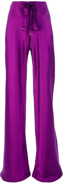 Roberto Cavalli Wide Leg Drawstring Trouser - Lyst