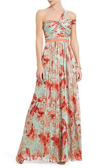 BCBGMAXAZRIA Inga Silk One Shoulder Dress - Lyst