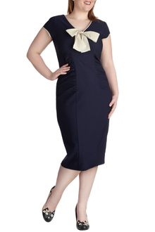 ModCloth Sheath A Lady Dress in Navy  - Lyst