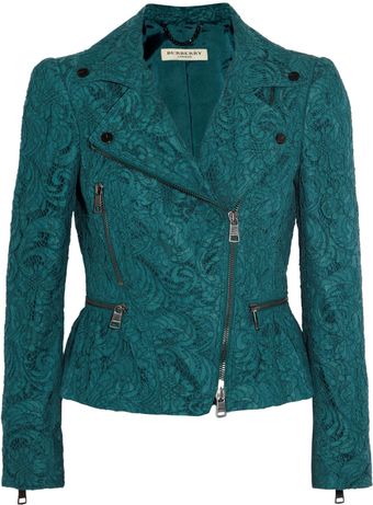 Burberry Cottonblend Lace Jacket - Lyst