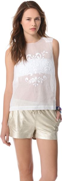 By Malene Birger Malinin Eyelet Top - Lyst