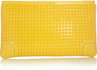 Christian Louboutin Loubiposh Spiked Patentleather Clutch - Lyst