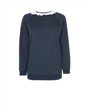 Jaeger Jamie Lace Sweater - Lyst