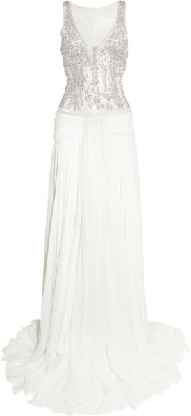 Jay Ahr Ray Of Light Crystal-Embellished Silk-Chiffon Gown - Lyst