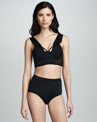 Oye Swimwear Idil Ruched High-Waist Bikini Swimsuit - Lyst