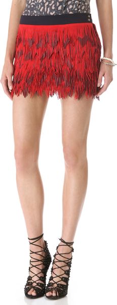 Roseanna Son Fringe Suede Skirt - Lyst