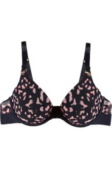 Stella McCartney Marguerite Riding Mesh and Satin-Blend Plunge Bra - Lyst