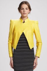 Alice + Olivia Hoffman Leather Motorcycle Jacket