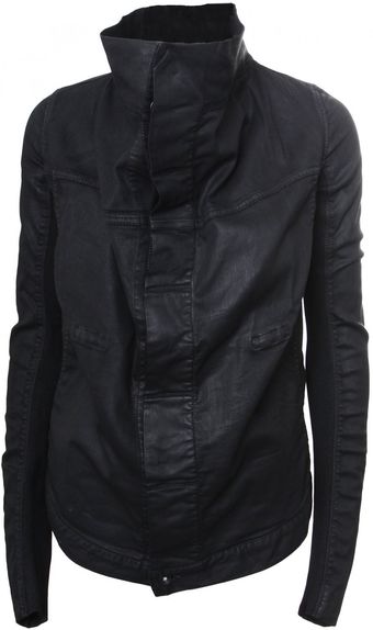 DRKSHDW by Rick Owens Exploder Wax Jacket Black - Lyst