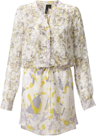 Edun Yellow Camo Print Shirtdress - Lyst