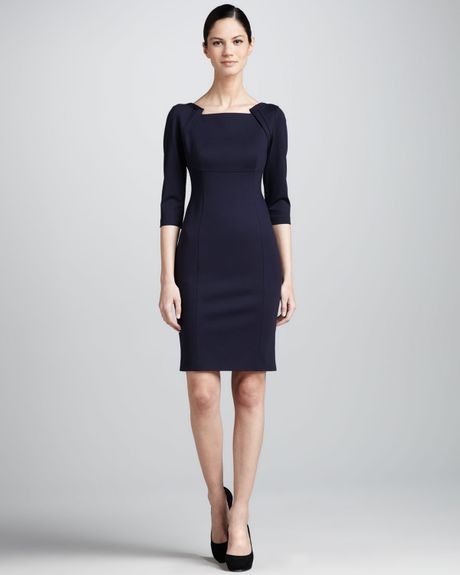 tahari navy gown