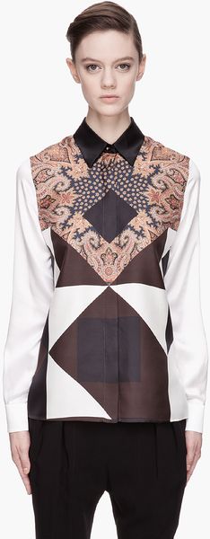Givenchy  Paisley Print Silk Blouse - Lyst