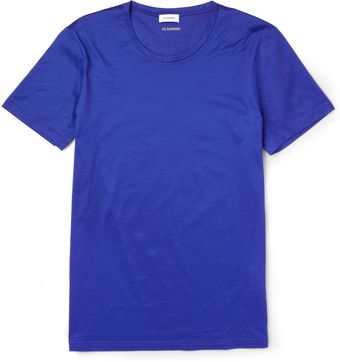 Jil Sander Crew Neck Cotton Jersey T-shirt - Lyst