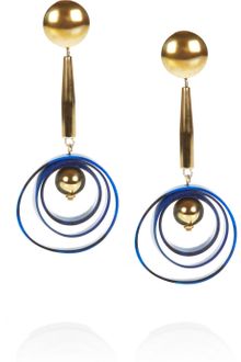Marni Brass Horn Clip Earrings - Lyst