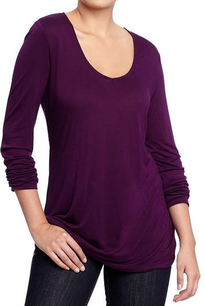 Old Navy Longsleeve Tunic Tee in Purple (plummy mummy) | Lyst