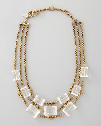 Stephen Dweck Threestrand Rock Crystal Necklace - Lyst