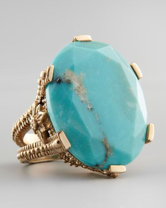 Stephen Dweck Oval Turquoise Cocktail Ring - Lyst