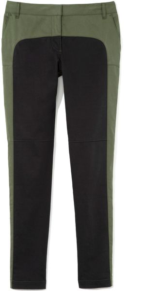 Tibi Lightweight Moleskin Seamed Skinny Pants - Lyst