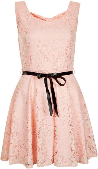 Topshop Bow Lace Dress  - Lyst
